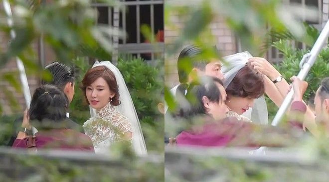 Lâm Chí Linh diện đồ cô dâu cùng chồng luyện tập trước đám cưới