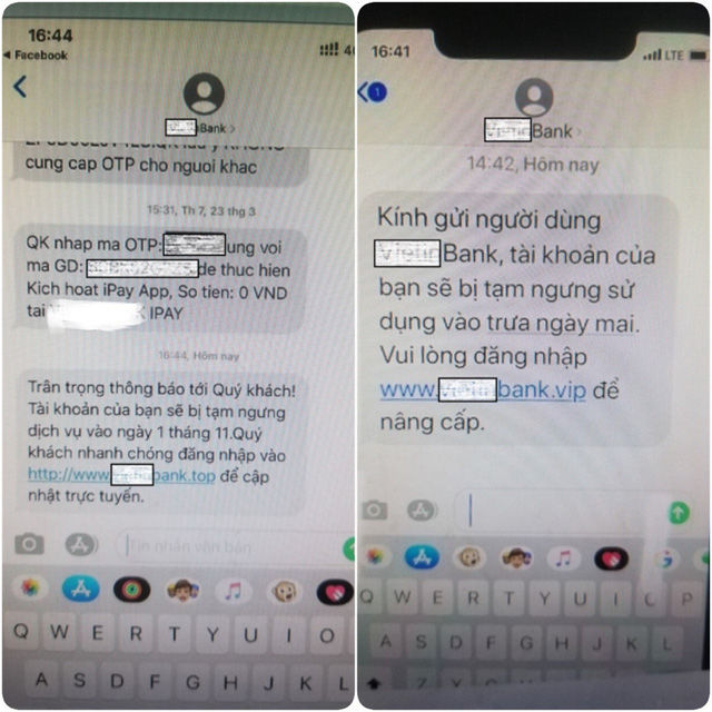 Bộ Công An cảnh báo thủ đoạn giả mạo tin nhắn ngân hàng lừa tiền người dân - Ảnh 1. Bộ Công An cảnh báo thủ đoạn giả mạo tin nhắn ngân hàng lừa tiền người dân - Ảnh 1.