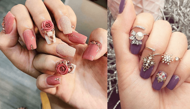 Mẫu nail đẹp 2020: Ombre xanh cực nịnh mắt, gam màu xanh đỏ chuẩn Noel