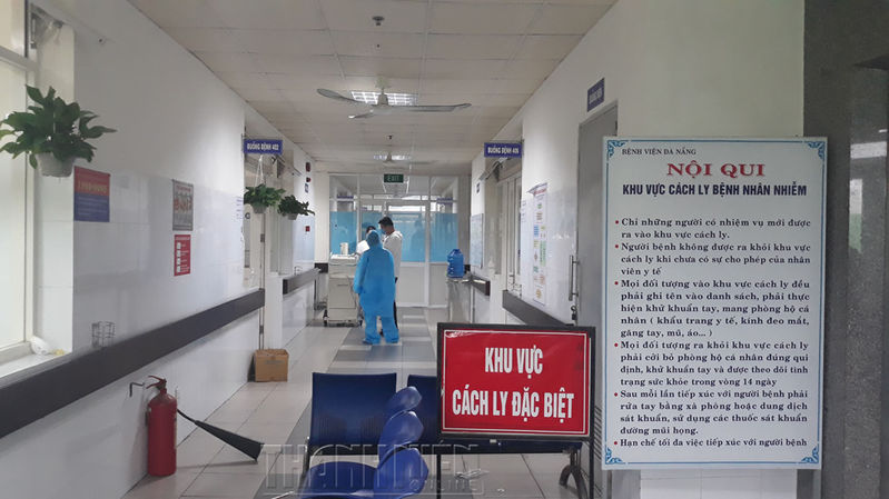Khu vực cách ly Covid-19 trong bệnh viện (Ảnh: Thanh Niên)