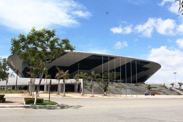 Cung Thể thao Tiên Sơn - Đà Nẵng được chọn làm bệnh viện dã chiến chống Covid-19 /// Ảnh: Đông Nghi