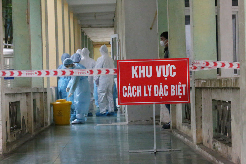 Khu vực cách ly dành cho các bệnh nhân bị nhiễm Covid-19 (Ảnh: VTV)
