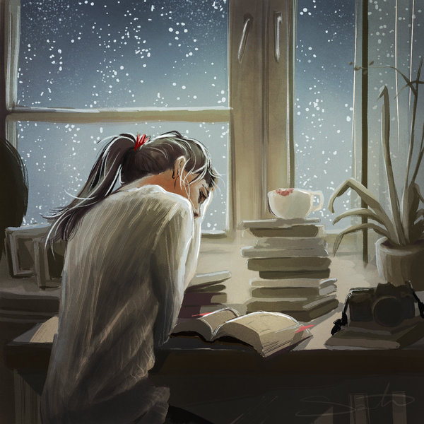 darling_by_samanthadoodles-d88itfc.png (600×600) | Reading art, Pictures, Illustration art