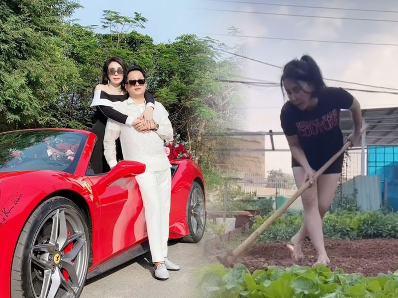 Nữ đại gia có siêu xe 100 tỷ nhà cao cửa rộng vẫn vui thú điền viên