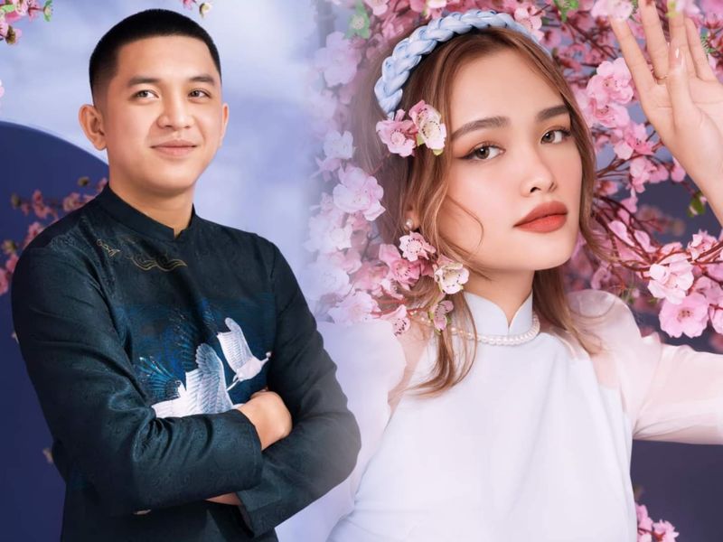 Cặp đôi hot Tiktok Linda Ngô - Phong Đạt diện style áo dài