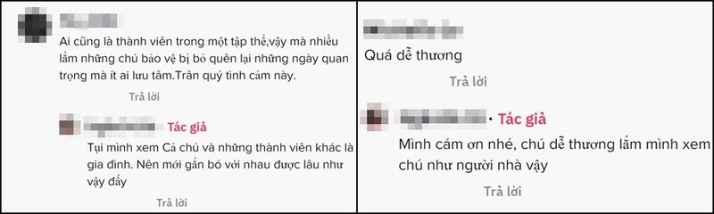 Chủ nhân đoạn clip chia sẻ thêm về chú bảo vệ. (Ảnh: Chụp màn hình TikTok @Ngân94.ltt)