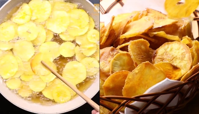 "Hô biến" khoai lang thành món snack giòn rôm rốp, ai ăn rồi cũng đều mê tít "Hô biến" khoai lang thành món snack giòn rôm rốp, ai ăn rồi cũng đều mê tít