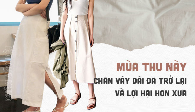 Chân váy dài thống trị bảng xếp hạng những items “cứu tinh” cho cô nàng đùi to