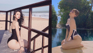 Học Tóc Tiên, Angela Phương Trinh squat, đẩy tạ 70 kg để vòng 3 sexy