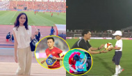 Ái nữ chủ tịch CLB SG đưa con trai đến sân bóng, xuất hiện trận mở màn
