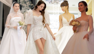 Tổ chức hôn lễ trên biển, các cô dâu chọn váy thế nào: "đả nữ" kín đáo