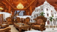 Lâu đài 300 tỷ có nội thất 100% làm bằng gỗ lim của đại gia Ninh Bình