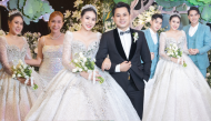 Dàn sao Việt dự đám cưới Hồ Bích Trâm: Hà Trí Quang đi với Thanh Đoàn