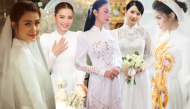 Đọ áo dài cưới sắc trắng "đắt hơn vàng" của mỹ nhân Việt