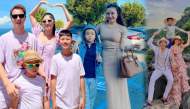 Sao Việt cho con đi nghỉ hè: Vy Oanh đưa dàn nhóc tì sang Mỹ khám phá