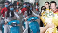 "Việt Nam nói là làm": Thùy Tiên chở chủ tịch Miss Grand bằng xe máy