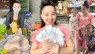 Vừa xuất viện sau sinh chưa bao lâu: Quỳnh Quỳnh đã bán hàng online