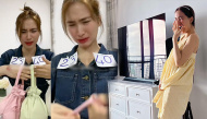 Muôn kiểu livestream "bất ổn" của Hòa Minzy: Dính son môi vào túi xách