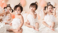 Bộ ảnh tròn 1 tuổi của con gái Vân Trang: 2 ái nữ lém lỉnh, dễ thương