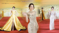 Dàn sao Việt trên thảm đỏ LHP Quốc tế: Đỗ Hà mặc váy 2m như công chúa