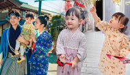Bé Winnie diện trang phục truyền thống: Dễ thương từ áo dài đến kimono