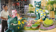 Hé lộ linh vật "đàn mèo" của xuân Quý Mão ở đường hoa Nguyễn Huệ