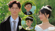 Cặp đôi "cosplay" thành Nobita và Xuka trong hôn lễ của mình