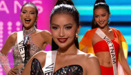 Ngọc Châu diễn điệu Lotus Walk "đốt cháy" Bán kết Miss Universe 2022