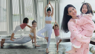Ngọc Trinh khao khát làm mẹ, yêu chiều cháu gái: Cùng nhau tập yoga