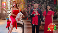 Tết của dâu hào môn: Huyền Baby thả dáng, Salim khoe gia đình nhỏ