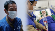 Chồng bệnh nặng vẫn nén đau mang hoa tặng vợ đang hôn mê
