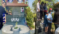 NS Thanh Điền xót xa mộ phần vợ hỏng nặng sau "cơn bão người" quét qua