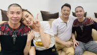 Phương Oanh sang thăm "bố" Công Lý, bạn trai "cá mập" tháp tùng