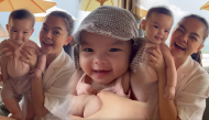 Con gái Phạm Quỳnh Anh nhìn camera là cười, ngày càng rõ nét giống mẹ