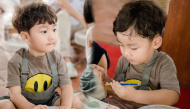 Hòa Minzy cho bé Bo học làm gốm: Cho con tự do khám phá điều mới lạ