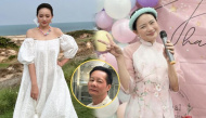 Phan Như Thảo nhờ chồng chụp ảnh: Lúc nhắm mắt, lúc lấy nét kiểu lạ