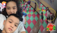 Quỳnh Lương công khai video con trai vô tình đá bóng trúng em bé