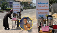 Chủ quán cafe tại Hà Tĩnh tạo bình nước miễn phí cho bà con