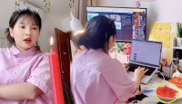 Cô gái đu trend "học đến khi nến tắt" khiến nhiều cư dân mạng trầm trồ