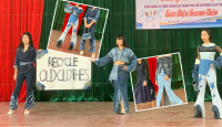 "Đã mắt" với bộ sưu tập thời trang jeans tái chế của học sinh Hà Tĩnh