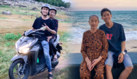 Bộ ảnh cháu trai chở bà ngoại 90 tuổi đi biển Phan Thiết chơi