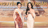 Á hậu Thu Ngân nhận sash Miss Intercontinental Vietnam 2025