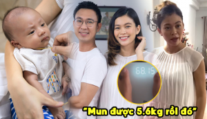 Mâu Thủy mát tay chăm, quý tử trộm vía nặng 5kg6 dù mới 1 tháng tuổi