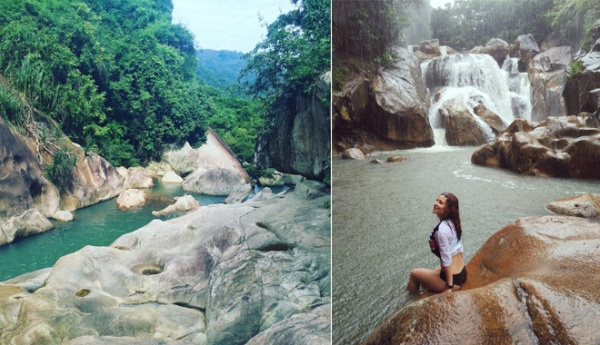 Lộ diện suối thác xanh biếc ở Nha Trang 