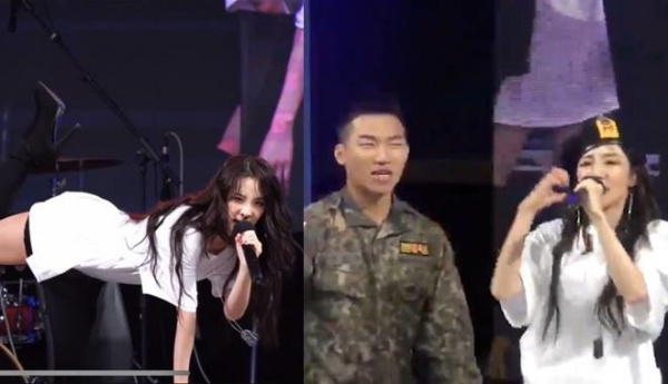 Sandara Park (2NE1) ghé thăm Daesung (Big Bang), leo ghế biểu diễn cực sung tại sự kiện quân đội