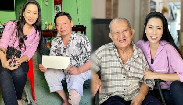 Trịnh Kim Chi đến tặng tiền cho nam nghệ sĩ 3 lần phẫu thuật bỏ chân