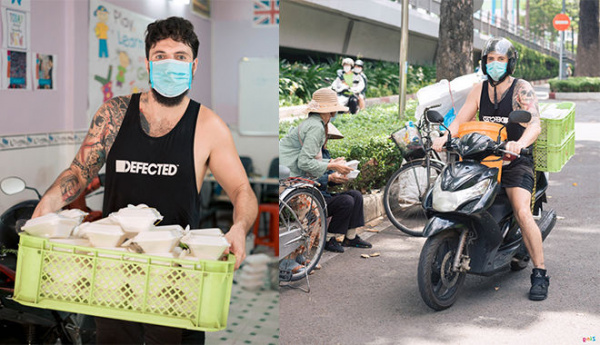 Anh Tây tốt bụng giữa Sài Gòn: nấu cơm, chạy đi phát cho người nghèo