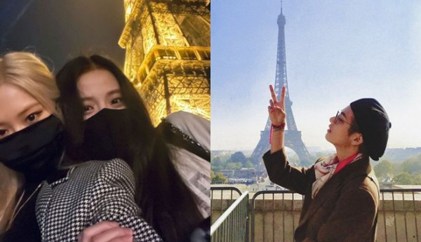 Sao Hàn thả ảnh bên tháp Eiffel: Rosé, Jisoo mờ ảo vẫn xinh