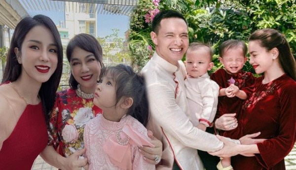 Gia đình sao Việt ngày đầu năm: Diệp Lâm Anh chúc Tết mẹ chồng