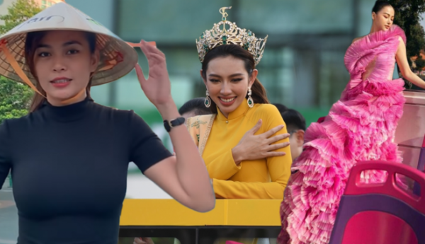 Thời trang đi xe buýt 2 tầng của mỹ nhân Việt: Thùy Tiên áo dài nền nã